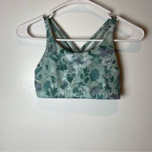 Athleta Girls Green Camouflage Racerback Sports Bra XL